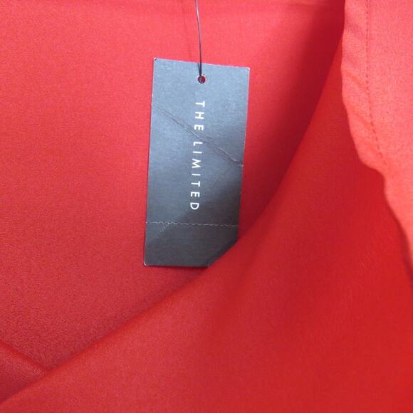 90s Vintage The Limited Outback Red Drape Neck Dress Long Sleeve XS - Picture 6 of 9